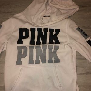 3/$20 PINK white hoodie